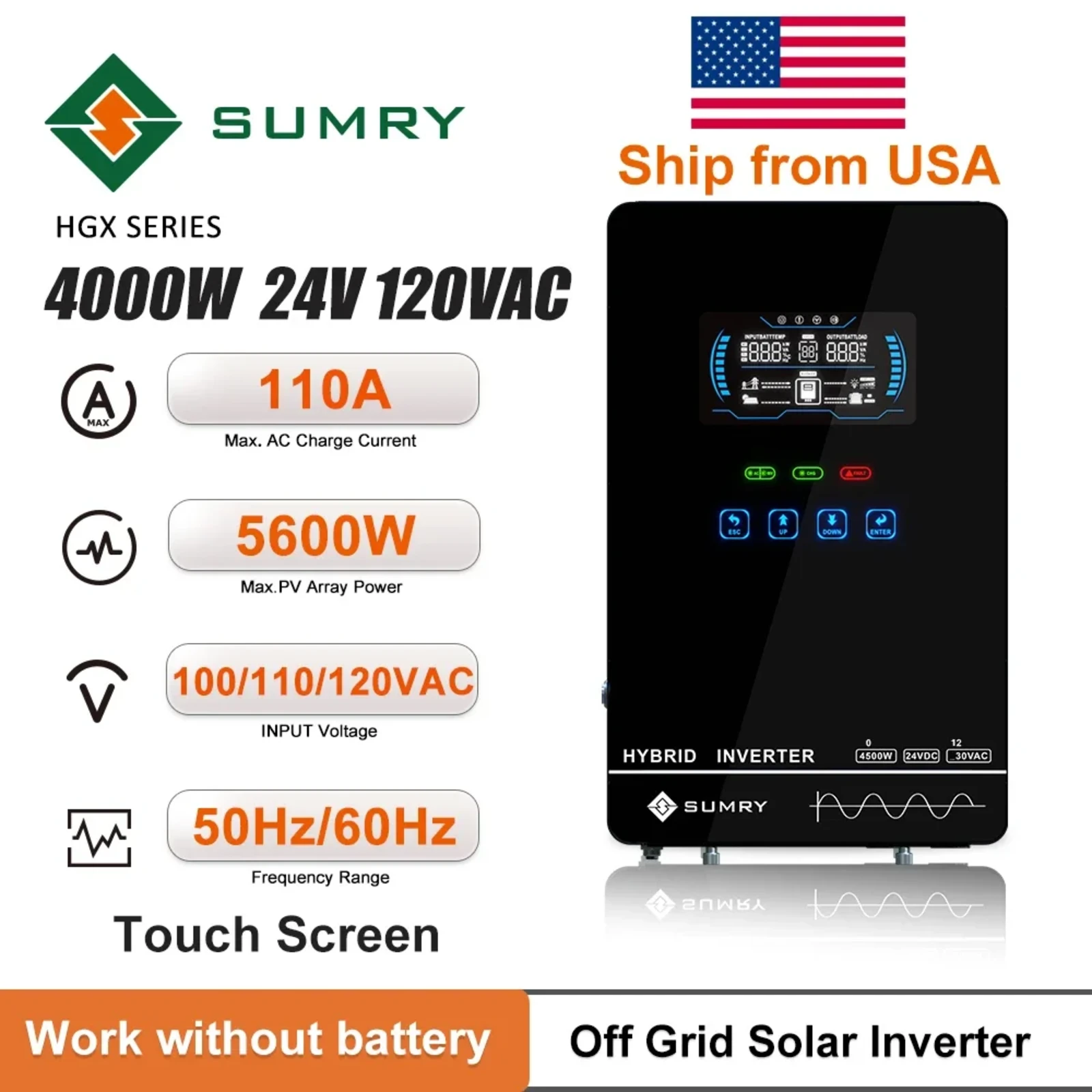 Inversor solar híbrido SUMRY HGX-4KW — foto 3 de 4